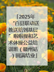 2025年“百县联动送教送培到基层”啦啦操和艺术体操公益培训班（赣州站）圆满结业
